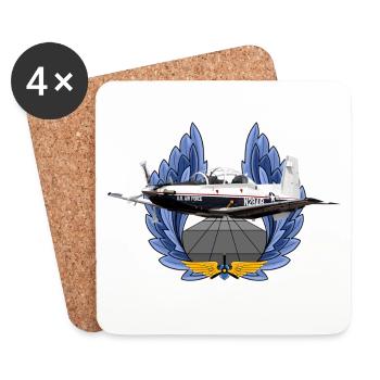 T-6A Texan II - Untersetzer (4er-Set) - Weiß - Vorne