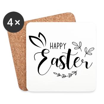 Happy Easter - Untersetzer (4er-Set) - Weiß - Vorne
