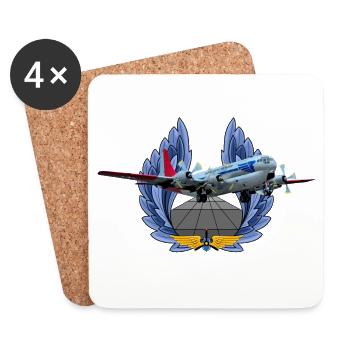 C-97 Stratofreighter - Untersetzer (4er-Set) - Weiß - Vorne