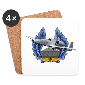 A-10 Thunderbolt - Coasters (set of 4) - white - Front