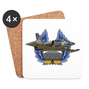 Aero L-39 Albatros - Untersetzer (4er-Set) - Weiß - Vorne