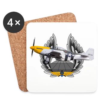 P-51 - Untersetzer (4er-Set) - Weiß - Vorne
