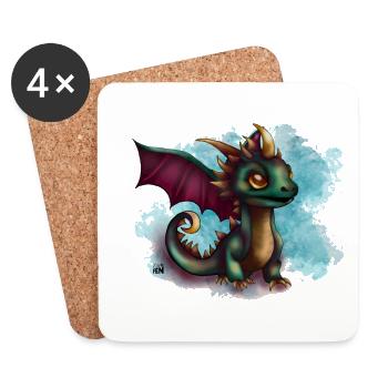 Dragon baby - Coasters (set of 4) - white - Front