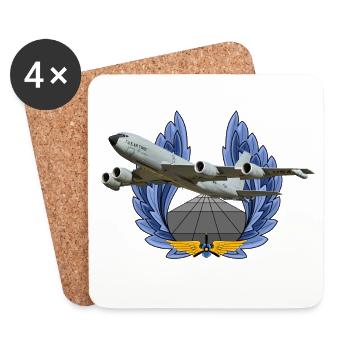 KC-135 - Dessous de verre (lot de 4) - blanc - Devant