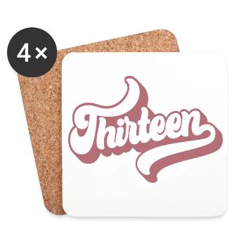 Thirteen 13th Birthday For Girls 13 Years Old - Coasters (set of 4) - white - Front