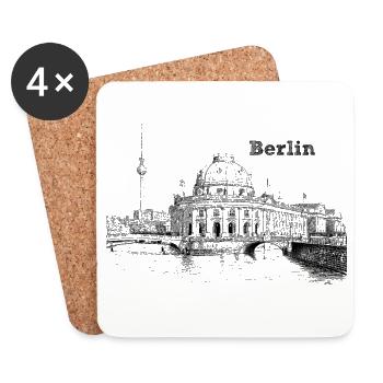Berlin - Untersetzer (4er-Set) - Weiß - Vorne