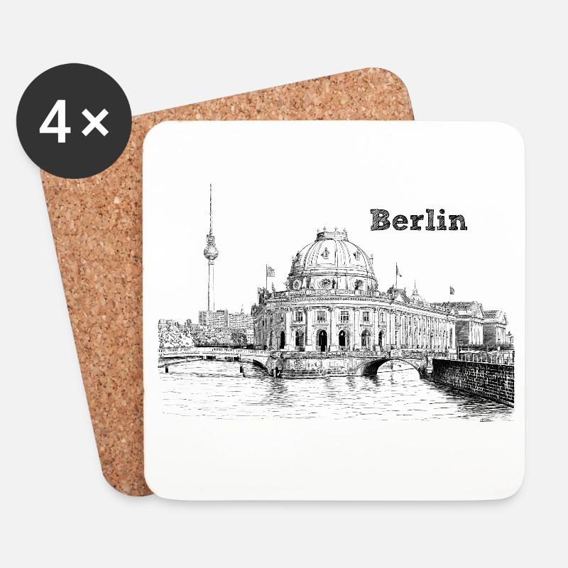 Berlin - Untersetzer (4er-Set) - Weiß