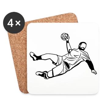Handballer - Coasters (set of 4) - white - Front