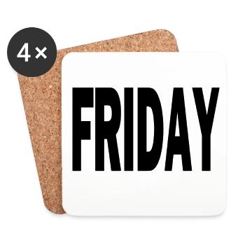 Black Friday - Untersetzer (4er-Set) - Weiß - Vorne