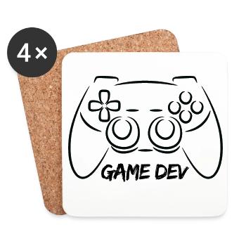 Producteur de jeux vidéo - Dessous de verre (lot de 4) - blanc - Devant