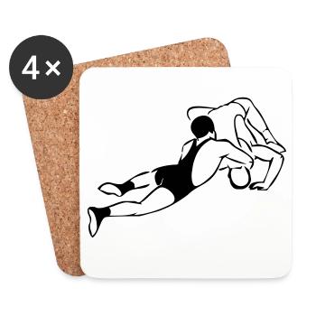 Wrestler - Coasters (set of 4) - white - Front
