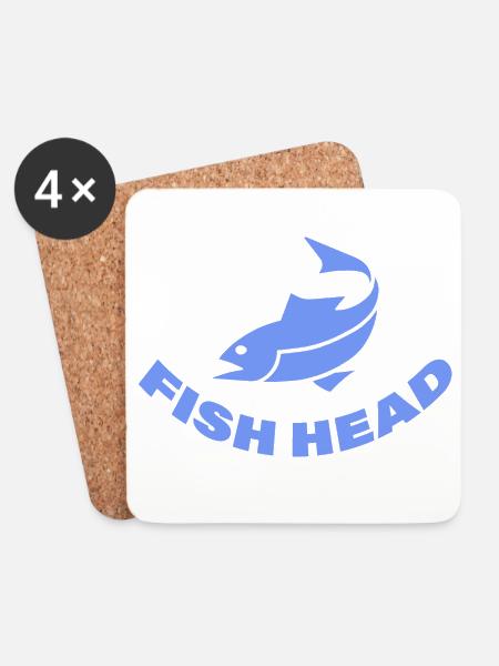 FISH HEAD - Untersetzer (4er-Set) - Weiß
