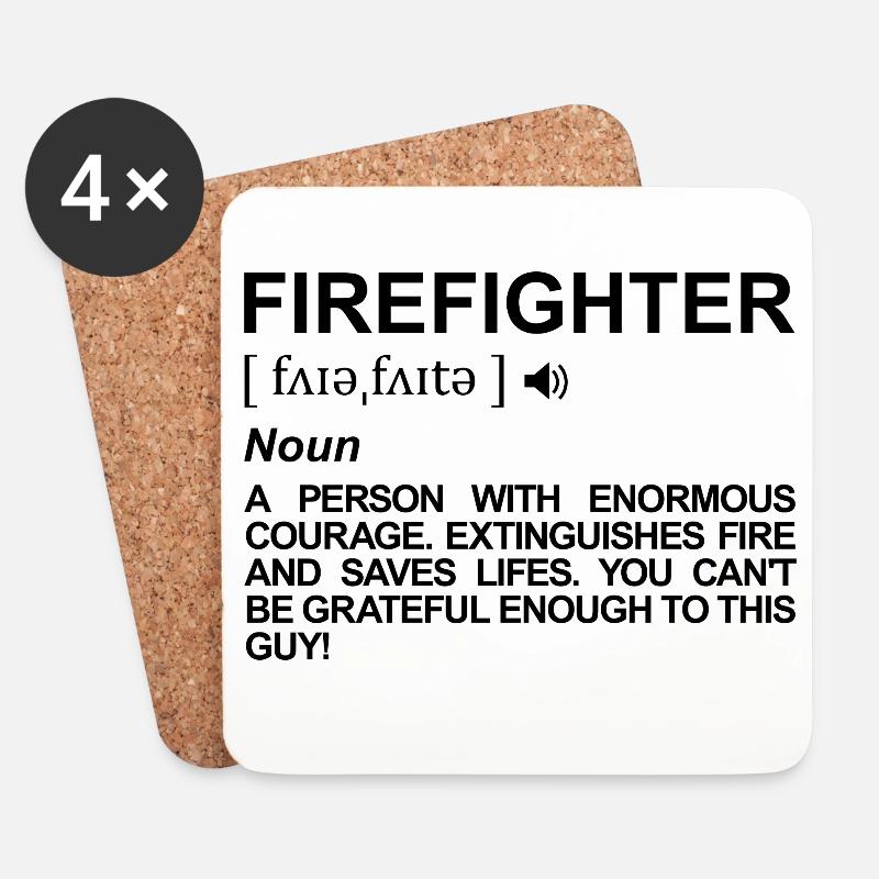 Feuerwehrmann Bedeutung - Untersetzer (4er-Set) - Weiß