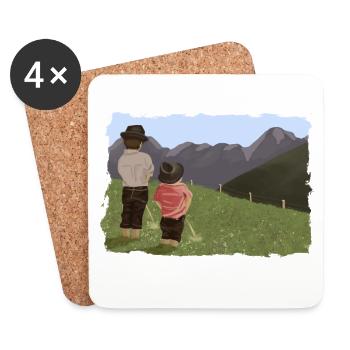 Biesler mit Aussicht - Untersetzer (4er-Set) - Weiß - Vorne