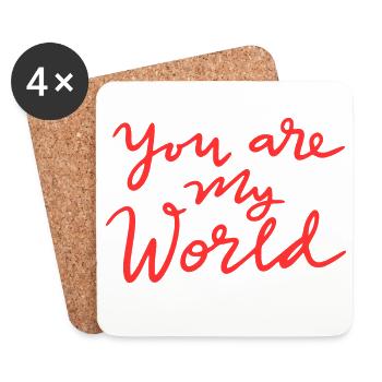 You are my world - Coasters (set of 4) - white - Front