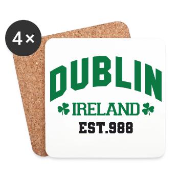 Dublin - Irland - Untersetzer (4er-Set) - Weiß - Vorne