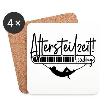Altersteilzeit loading Hängematte Ladebalken ATZ - Untersetzer (4er-Set) - Weiß - Vorne