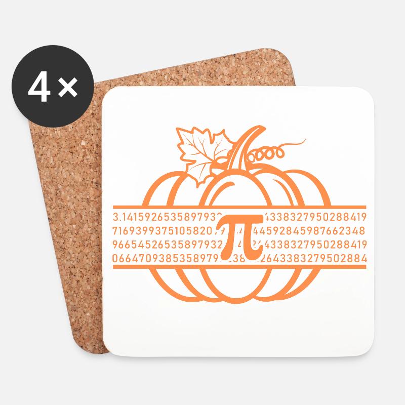 Pi Tag Pumpkin Pi - Untersetzer (4er-Set) - Weiß