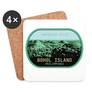 Die Chocolate Hills in Bohol, Philippinen - Untersetzer (4er-Set) - Weiß - Vorne