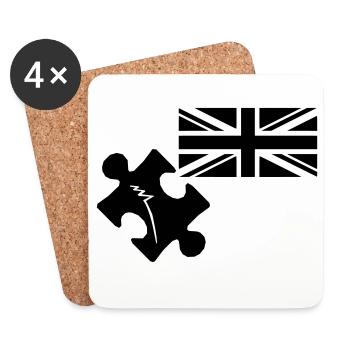 Puzzle John Spilsbury - Dessous de verre (lot de 4) - blanc - Devant