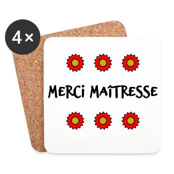 MISTRESS. MASTER. THANK YOU. THANK YOU MISTRESS - Coasters (set of 4) - white - Front