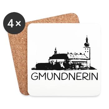 Gmundnerin Schloss Orth Gmunden Österreich - Untersetzer (4er-Set) - Weiß - Vorne
