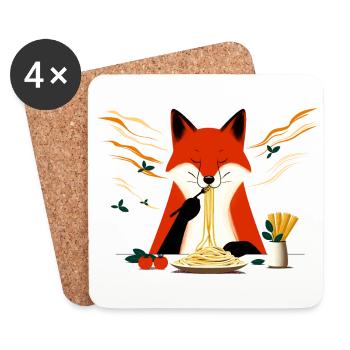 Pasta Fuchs - Untersetzer (4er-Set) - Weiß - Vorne
