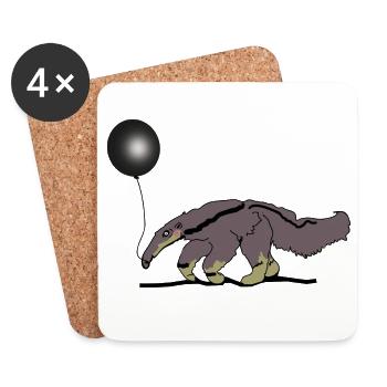 Anteater - Coasters (set of 4) - white - Front