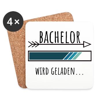 Bachelor Ausbildung Personalisierter Beruf Jungs - Untersetzer (4er-Set) - Weiß - Vorne