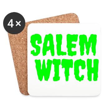 SalemWitch Halloween Design - Dessous de verre (lot de 4) - blanc - Devant