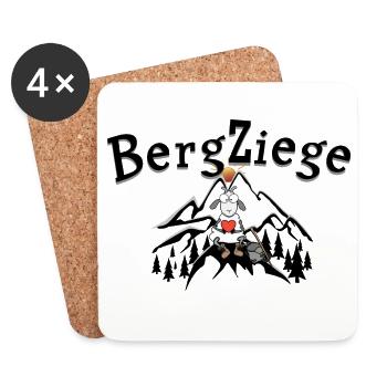 Wander Bergziege - Untersetzer (4er-Set) - Weiß - Vorne