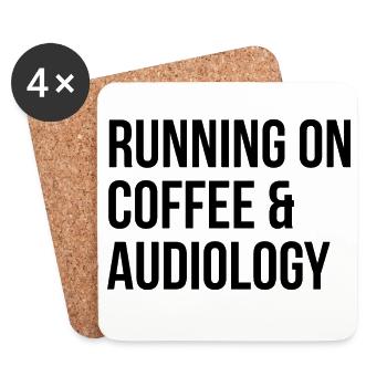 Audiologie Audiologie Audiologie - Dessous de verre (lot de 4) - blanc - Devant