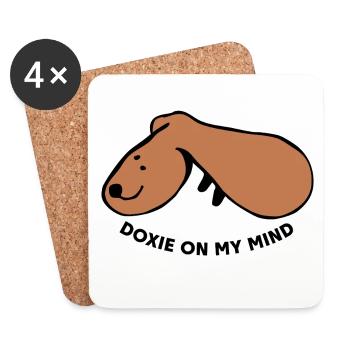 Casual Dog – Simply Relaxed - Coasters (set of 4) - white - Front