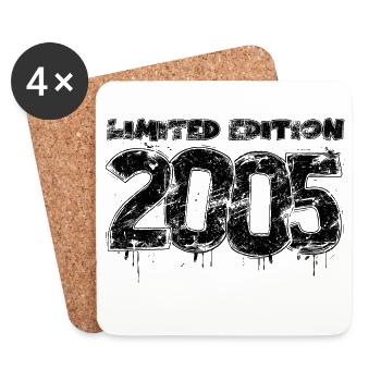 limited edition 2005 Grunge 21st Birthday bday - Coasters (set of 4) - white - Front