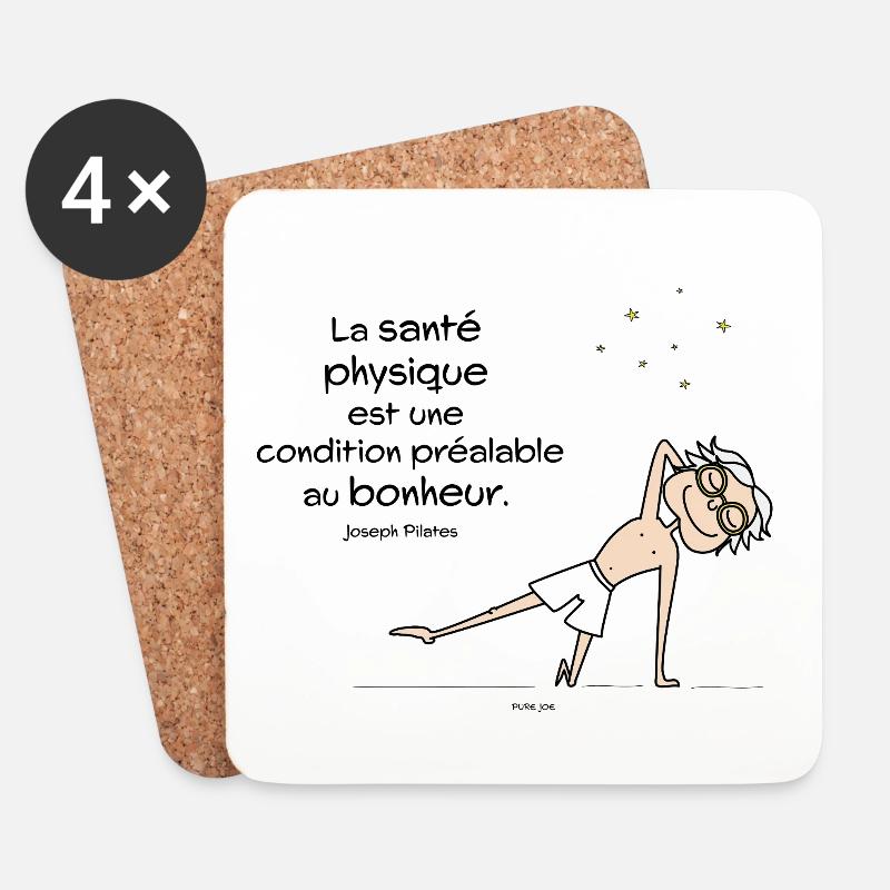 Santé Physique - Untersetzer (4er-Set) - Weiß
