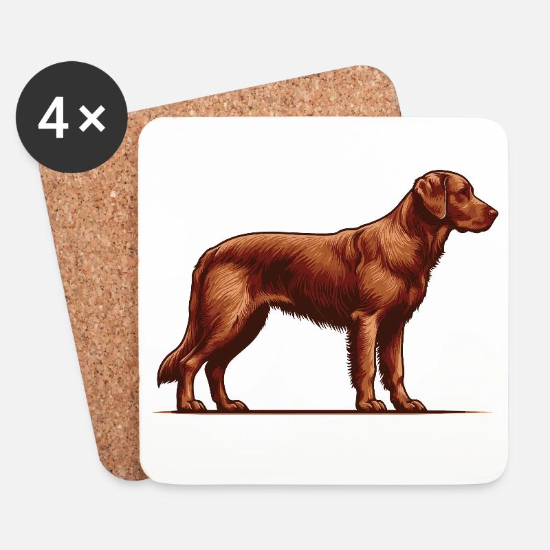 Chesapeake Bay Retriever - Untersetzer (4er-Set) - Weiß