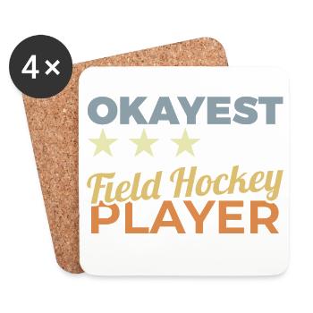 Meilleur joueur de hockey - Dessous de verre (lot de 4) - blanc - Devant