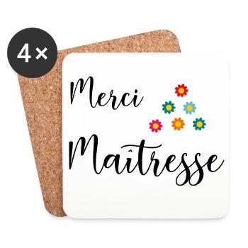 MISTRESS. THANK YOU. THANK YOU MISTRESS. GIFT - Coasters (set of 4) - white - Front