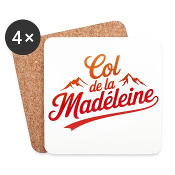 Col de la Madeleine Elegante Kletterkunst - Untersetzer (4er-Set) - Weiß - Vorne