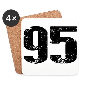 95 Number Leotard - Coasters (set of 4) - white - Front