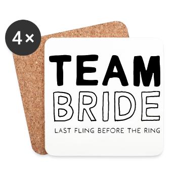 Team Bride - Untersetzer (4er-Set) - Weiß - Vorne