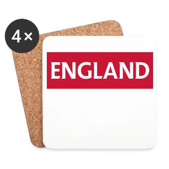 England Leeds Football Emblem - Coasters (set of 4) - white - Front