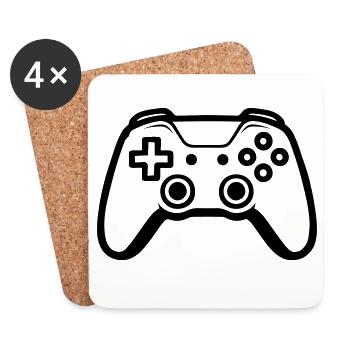 Controller Joypad Gamer - Untersetzer (4er-Set) - Weiß - Vorne
