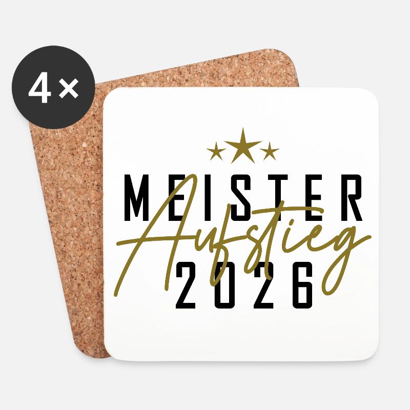 Meister 2026 - Untersetzer (4er-Set) - Weiß
