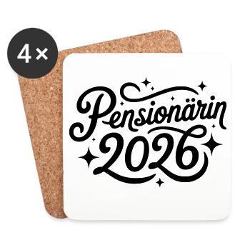 Pensioner 2026 - Coasters (set of 4) - white - Front
