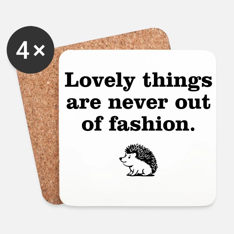 Lovely Things by Hedgehog Vintage - Untersetzer (4er-Set) - Weiß