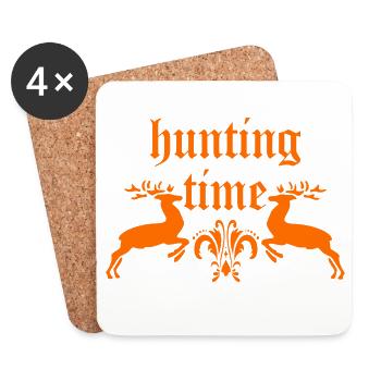 Hunting time - Untersetzer (4er-Set) - Weiß - Vorne