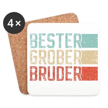 Best Big Brother Retro - Coasters (set of 4) - white - Front