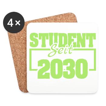 Student 2030 - Untersetzer (4er-Set) - Weiß - Vorne