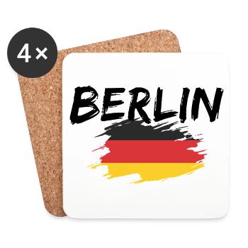 Berlin Deutschland - Untersetzer (4er-Set) - Weiß - Vorne